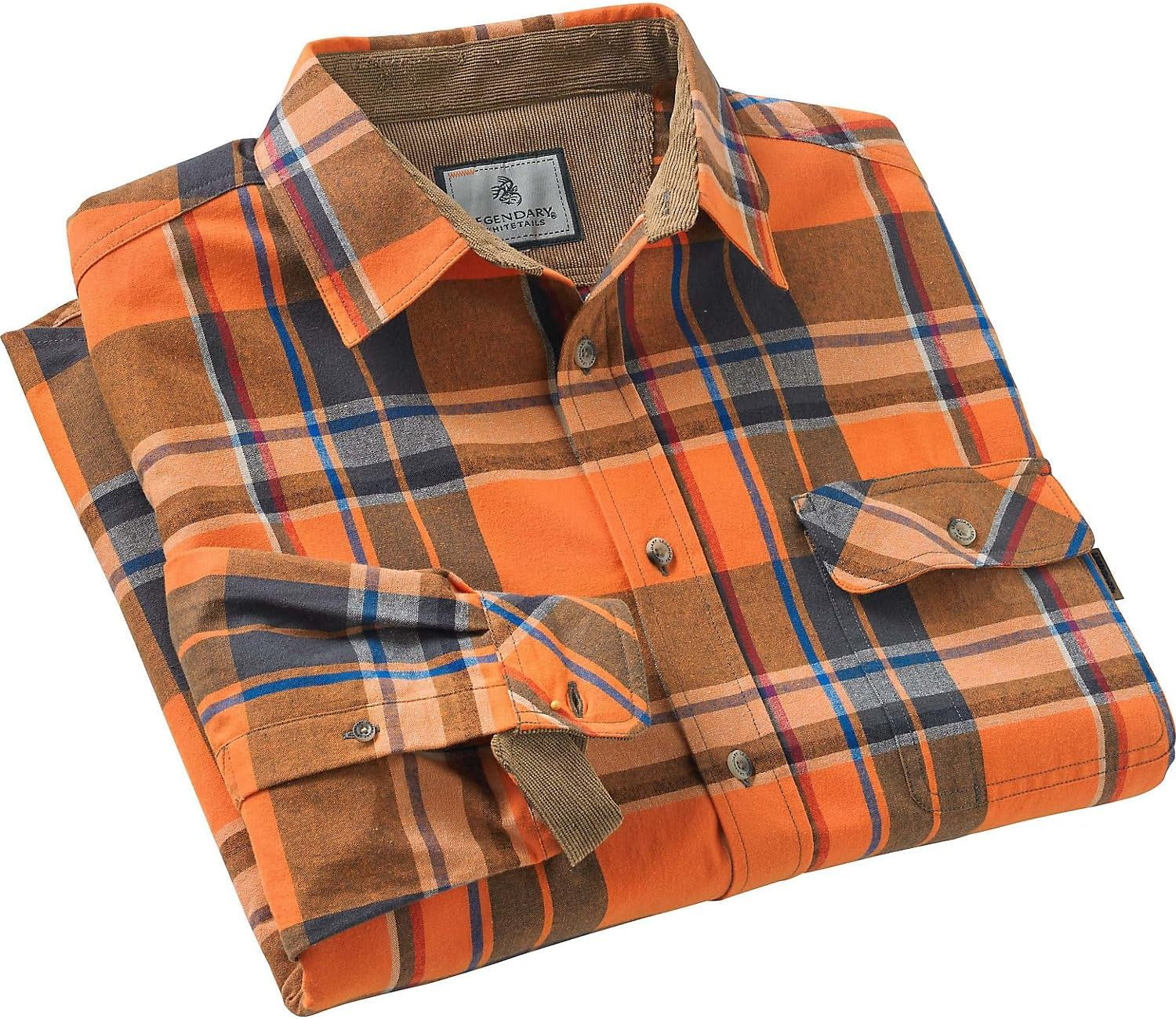 Men's 100% Cotton Long Sleeve Button-Down Flannel Shirt