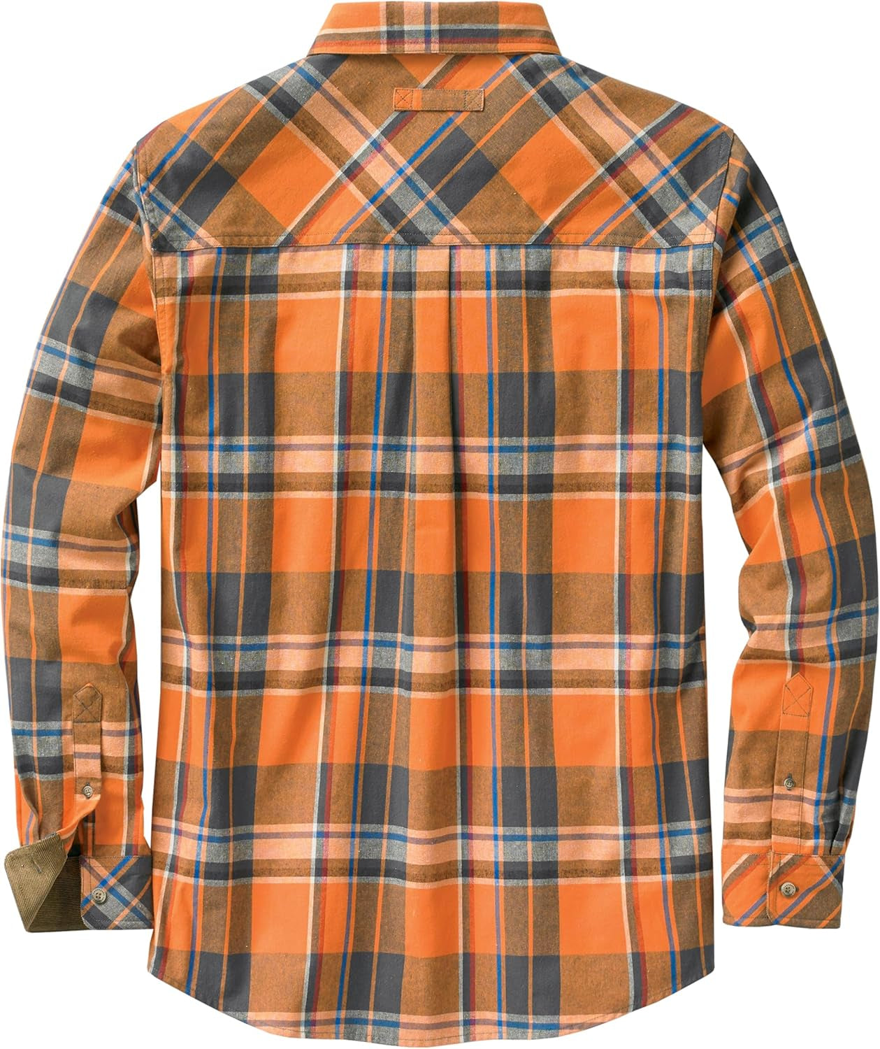 Men's 100% Cotton Long Sleeve Button-Down Flannel Shirt