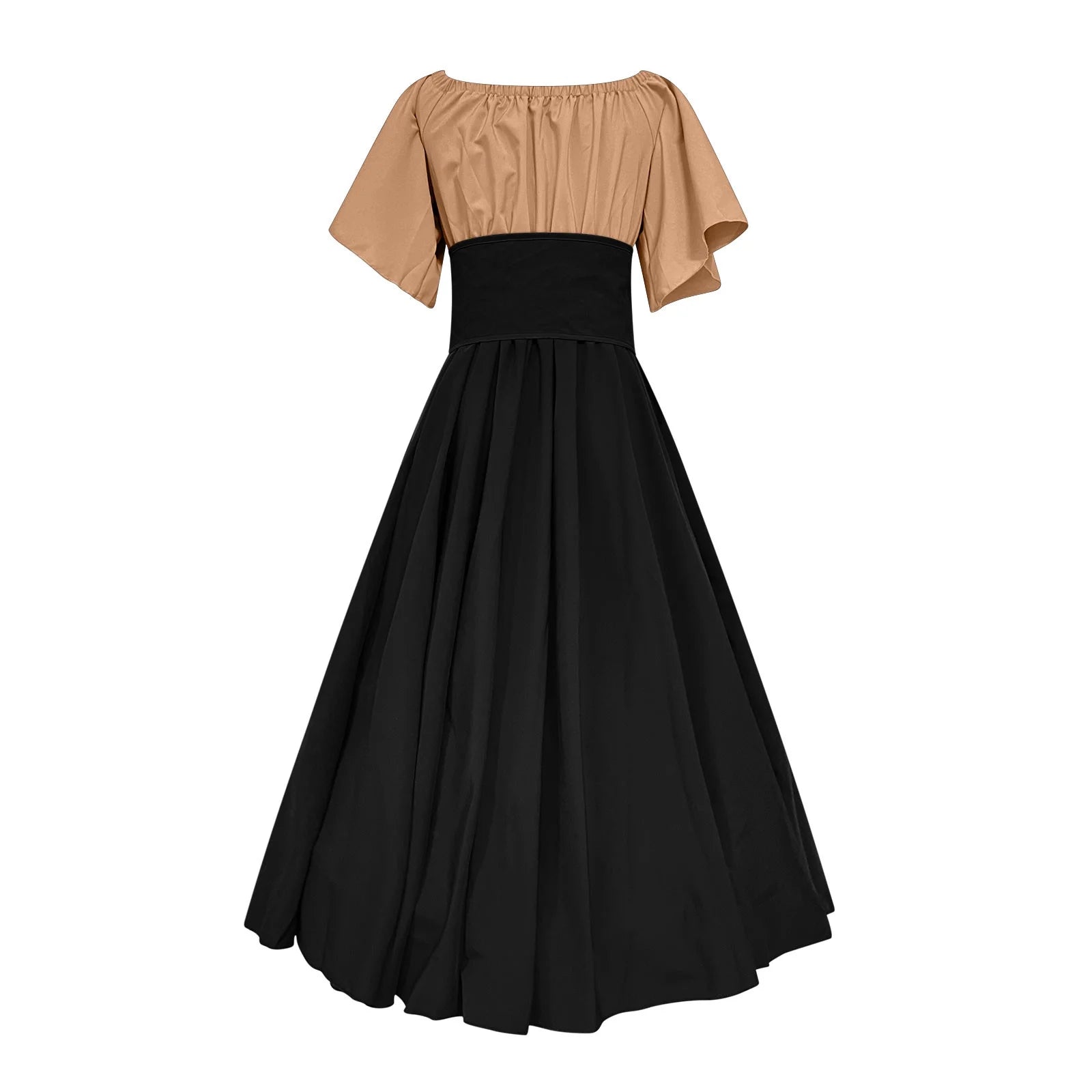 Plus Size Women's Renaissance Faire Dresses - Medieval Irish Traditional Ruffled Corset Gown for Cosplay