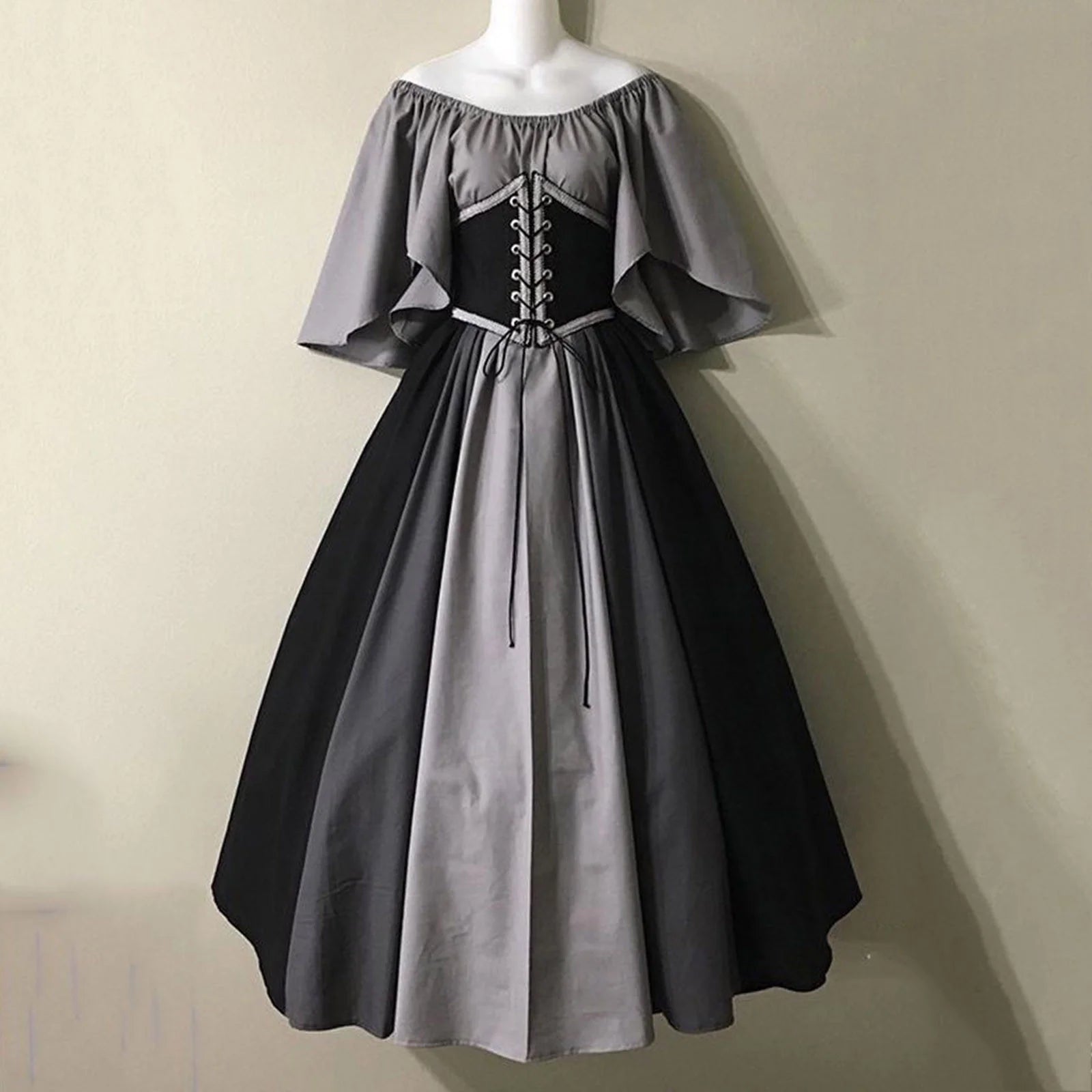 Ladies' Irregular Hem Evening Gown - Vintage Formal Dress for Parties and Cosplay